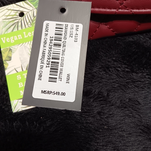 NWT Badgley Mischka quilted long wallet - Picture 2 of 7